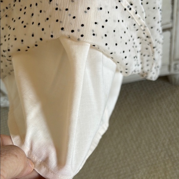 Sundance Cream Smocked Cap Sleeve Blouse - Picture 7 of 8